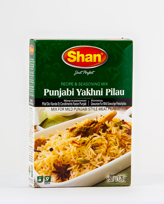 Shan, Gewürzzubereitung für Reisgerichte, Punjabi Yakhni Pilau, 50g, Spicelands