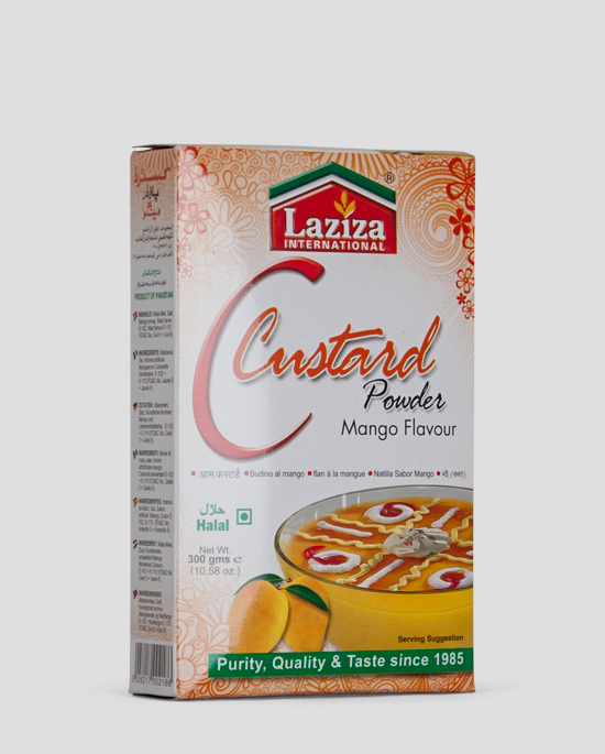 Laziza Custard Powder, Mango Flav, 300g Produktbeschreibung Puddingpulver Mango Geschmack,Spicelands