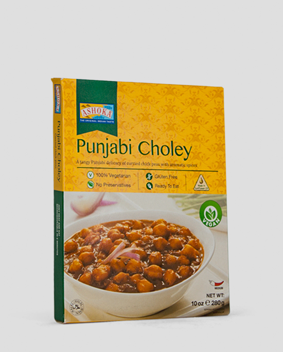 Ashoka, Punjabi Choley, 280g Produktbeschreibung Fertiggericht 100% Vegetarisch, Glutenfree, ohne Zusatzstoffe.