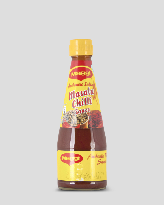 Maggi, Masala Chilli Sauce, 400g Produktbeschreibung Maggi Authentic Indian Sauce, Scharf Sauce mit Masala gewürzt, die perfekte Ergänzung für ihr Gericht oder Snack.
