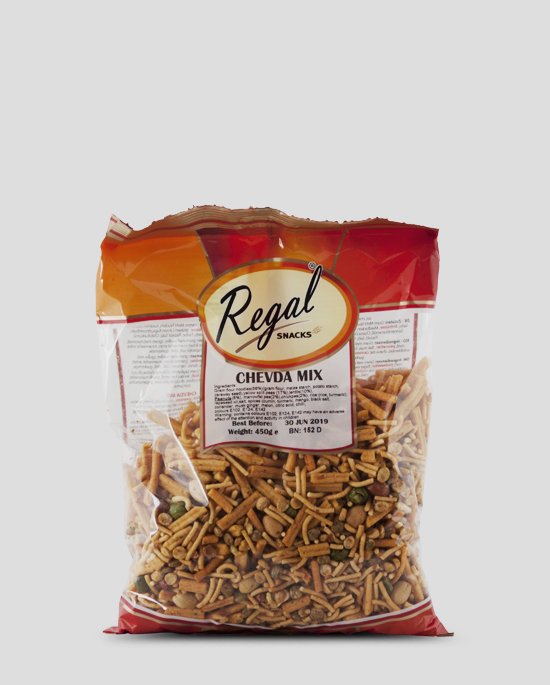 Regal, Chevda Mix, 450g Produktbeschreibung Ready to Eat Snacks. Knusprige Indische Chips.