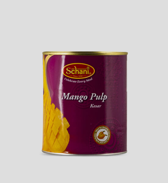 Schani, Mango Pulp, Kesar, 850g Produktbeschreibung Kesar Mango Pulp werden zu Mangopüree verarbeitet. Es eignet sich hervorragend zu kalten oder warmen Gerichten, zum Kochen oder Backen, zu Desserts oder Eis