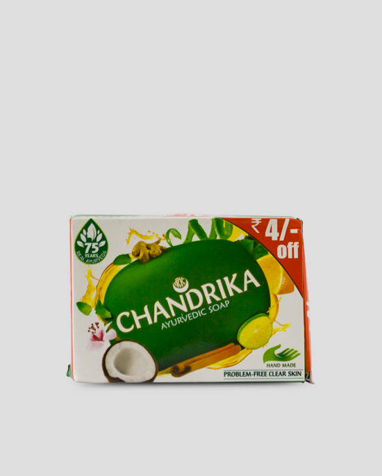 Chandrika Ayurvedic Soap 125g Produktbeschreibung Chandrika Ayurvedic Seife ist eine feine und wundervoll duftende Seife, für eine gesunde Haut. Natürliche Zutaten sorgen für ein Belebung des Körpers und pflegen die Haut auf eine natürliche Weise. Chandrika Ayurvedic ist eine Handgemachte Seife.