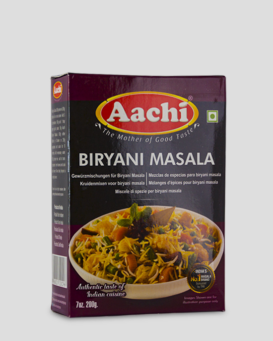 Aachi Biryani Masala 200g Produktbeschreibung Gewürzmischung für Biryani Gericht - Make authentic & savory Biryani with this easy to use spice mix.