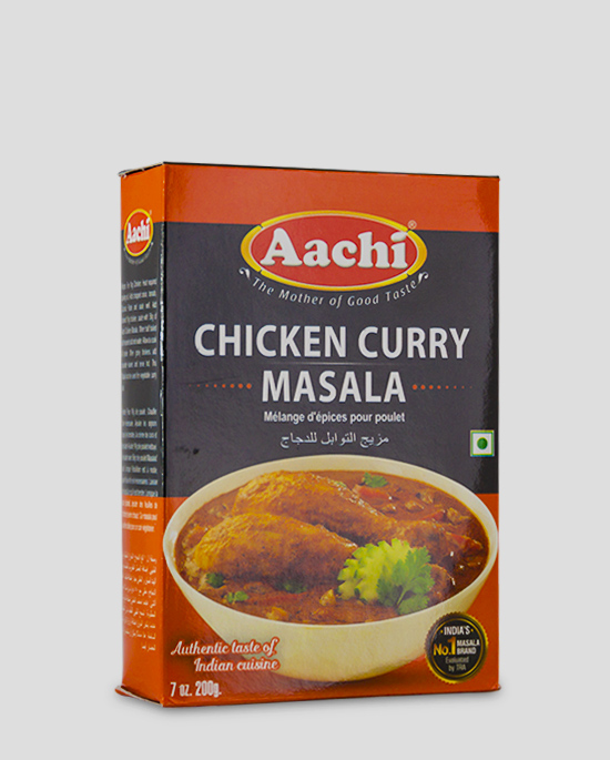 Aachi Chicken Curry Masala 200g Produktbeschreibung Gewürzmischung für Hühnchen Curry Masala - Make authentic & savory Chicken Curry with this easy to use spice mix.