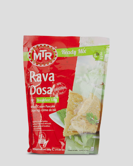 MTR Rava Dosa Mix 500g Produktbeschreibung Rava Dosa Mix - Spice up your dish with this authentic Rava Dosa Mix.