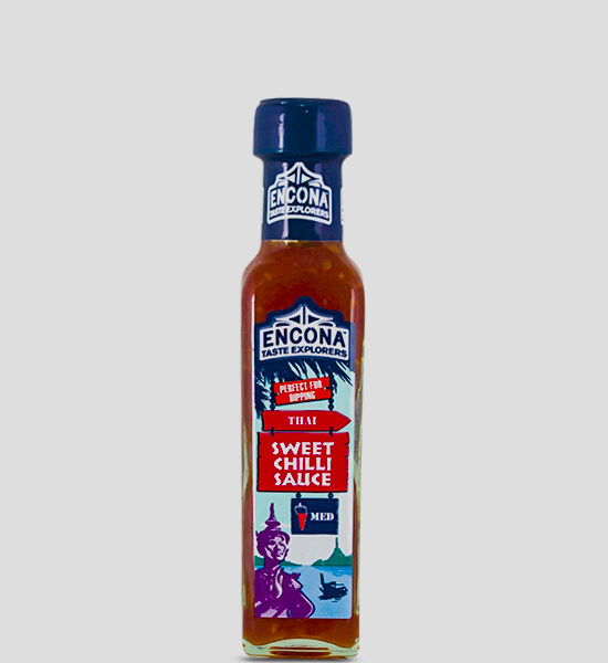 Encona Sweet Chilli Sauce 142ml Produktbeschreibung Süße Thai Chilli Sauce - Explore the taste of the Far-East with Encona Thai Sweet Chilli Sauce. Inspired by a classic Thai recipe, this universal favourite combines an authentic blend of chillies, garlic and lime juice. A delicious, spicy sauce with a sweet chilli flavour, it is a great addition to all of your favourite everyday foods.