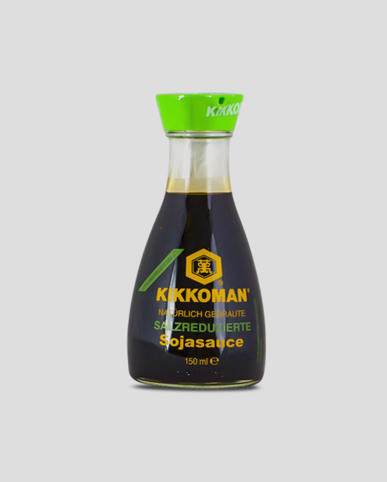 Kikkoman Soja Sauce salzreduziert 150ml Produktbeschreibung Natürlich gebraute Sojasauce salzreduziert
