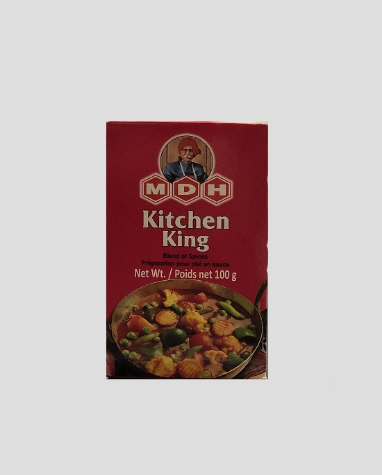 MDH Kitchen King 100g Produktbeschreibung Gewürzzubereitung für Gemüse mit Hüttenkäse. Die perfekt abgestimmte Gewürzmischung von MDH erleichtert Ihnen die Zubereitung indischer / pakistanische Küche. MDH Kitchen King