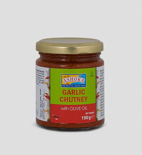 Ashoka Garlic Chutney mit Olivenöl 190g
