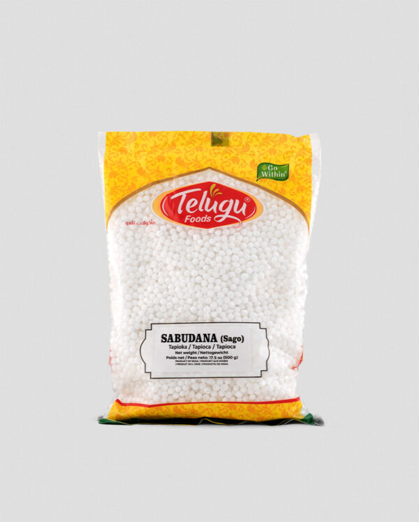 Telugu Foods Sabudana (Tapioca Perlen / Sago) Medium 500g