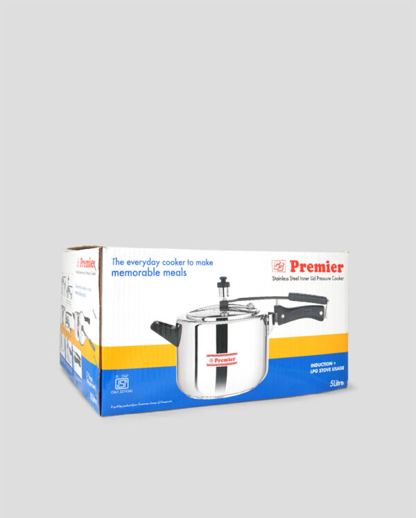 Premier Stainless Steel Inner Lid Pressure Cooker 5 Ltr