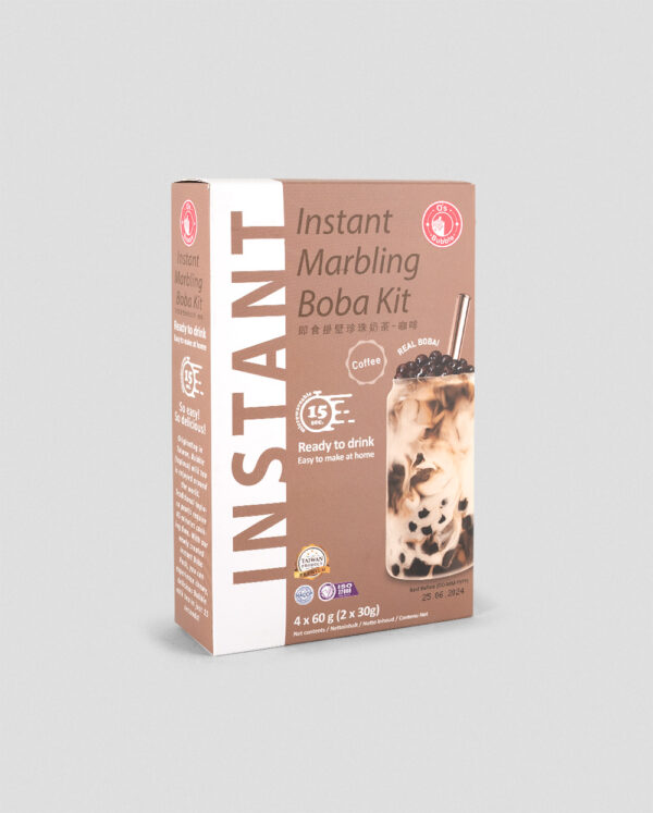 O's Bubble Instant Marbling Boba Kit Coffee 4 x 60g