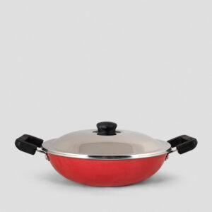 Premier Non Stick Kadai with Stainless Steel lid 22 CM