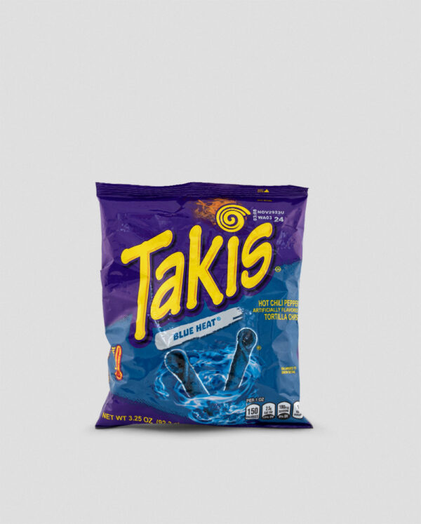Takis Blue Heat Hot Chili Pepper Tortilla Chips 92.3g