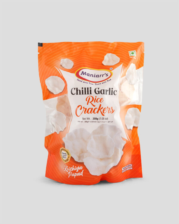 Maniarrs Green Chilli Rice Crackers (Khichiya) 200g