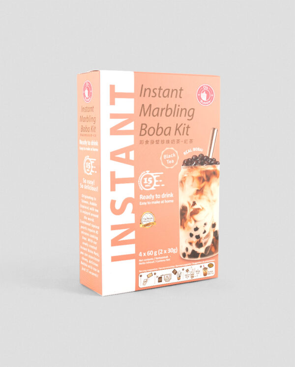 O's Bubble Instant Marbling Boba Kit Black Tea 4 x 60g