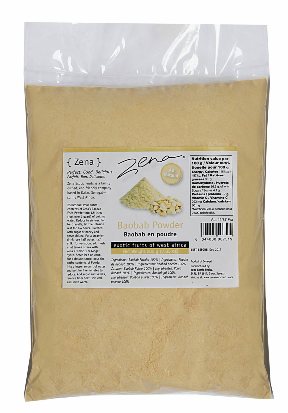 Zena Baobab Powder 200g