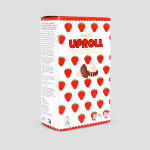 Meiji Uproll Milk and Strawberry Chocolate 35g