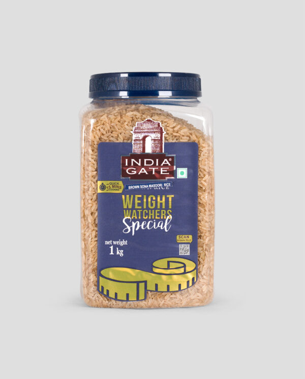 India Gate Brown Sona Masoori Rice 1kg